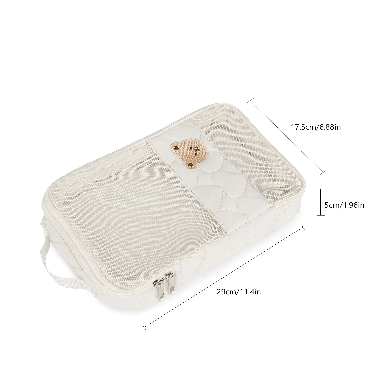 Fotografia 6: Saco de fraldas de bebê portátil à prova dwaterproof água itens do bebê organizador zíper viagem saco de mamãe fraldas fraldas caddy armazenamento itens essenciais do bebê