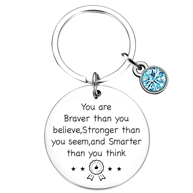 Friends And Family Gift Keychain Pendant Son Daughter Sister Brother Inspirational Key Chains Graduation Gift