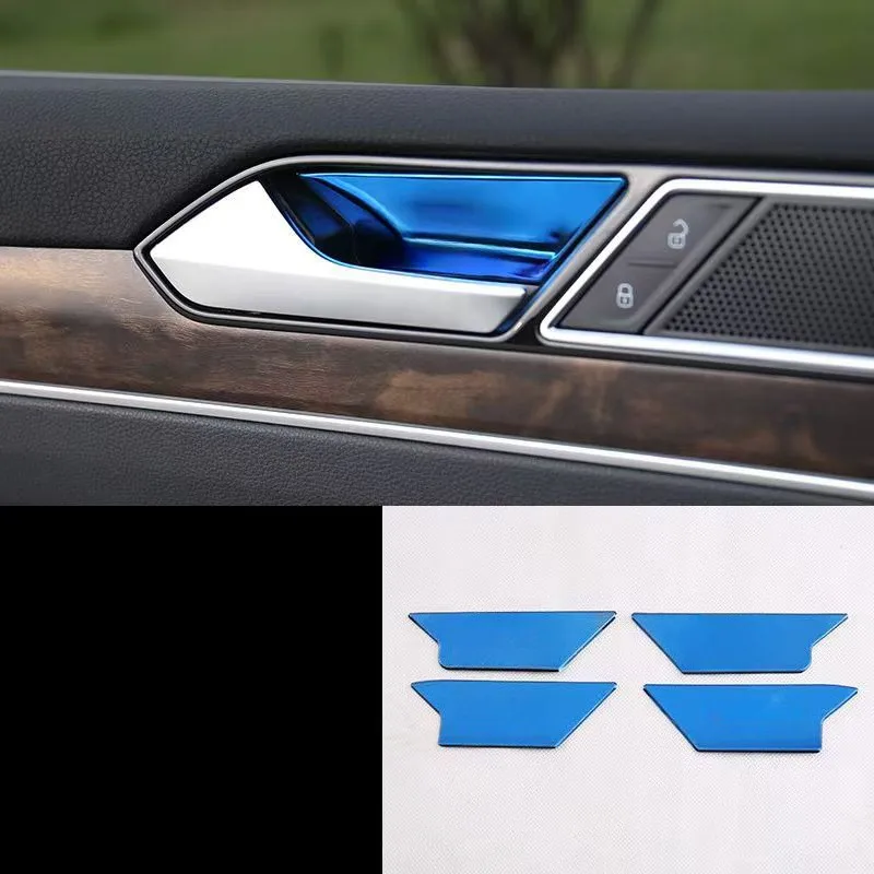 12PCS ABS Blue Interior Accessories Kit Cover Trim For 2019-2025 Toyota RAV4