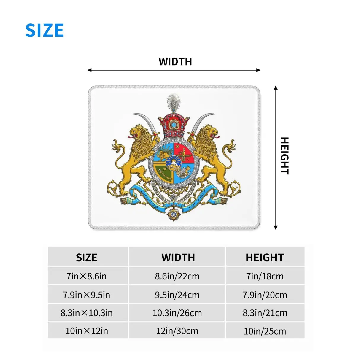Multi-size Mouse Pad Iran Flag Emblem Persia Sun Lion Gamer PC Laptop Mats Keyboard Carpet Computer Gaming Accessories Desk Mat