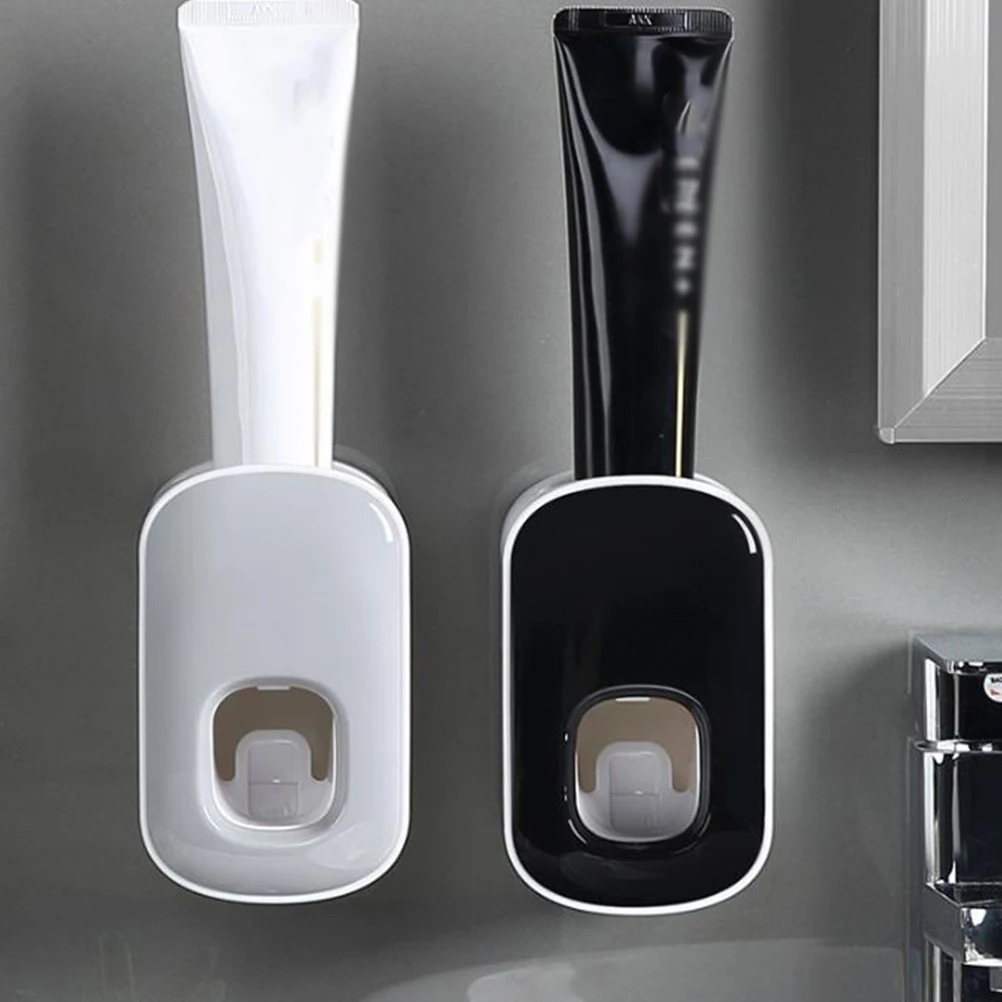 

Toothpaste Squeezer Automatic Dispenser for Kids Black Racks All Holder Extruder