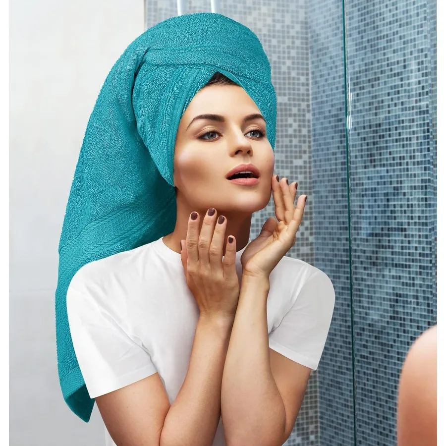 مجموعة مناشف مميزة مكونة من 8 قطع للحمام وصالة الألعاب الرياضية والفنادق والمنتجعات الصحية: تتضمن مناشف حمام و2 مناشف يد و4 قماش غسيل 600 GSM 100 Ri #4