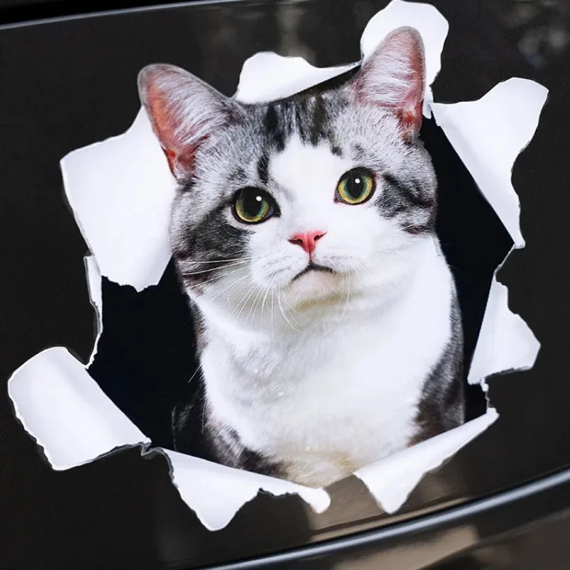 

1 шт. виниловая наклейка с изображением собаки, кошки или другого животного, креативная наклейка для защиты от царапин, универсальный декор для автомобиля, мотоцикла, кузова.