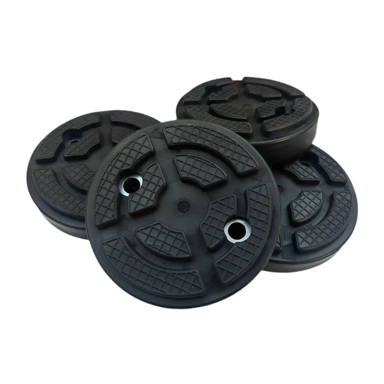 Heavy Vehicle Car Jacking Lift Rubber Pads Round Design Two Hole Replacement Accessory for Truck Hoist Mechanic Maintenance