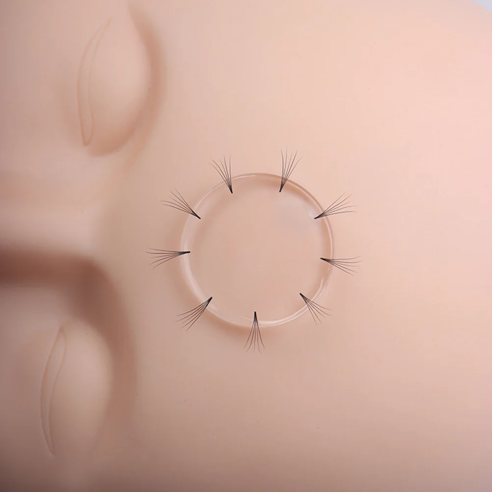 

6pcs Eyelash Pads Silicone Holder Durable Smooth Surface Long-Lasting Glue Retention Lashes Pallet Extension Tools For Beginners