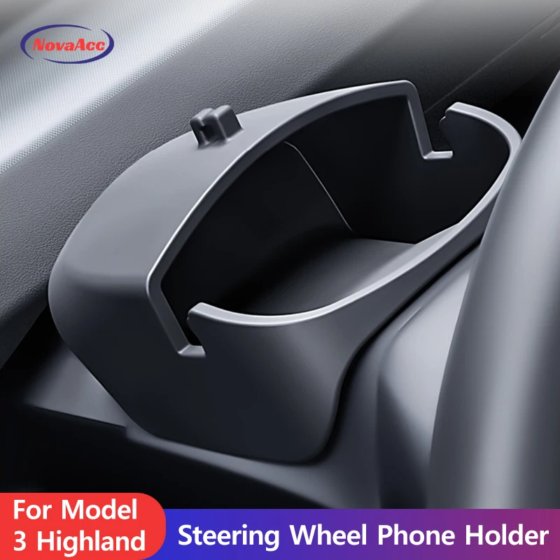 for Tesla Model Y 3 2017-2024 Steering Wheel Sunglasses Storage Box Phone Holder Display Mount Rear Organizers Car Accessories