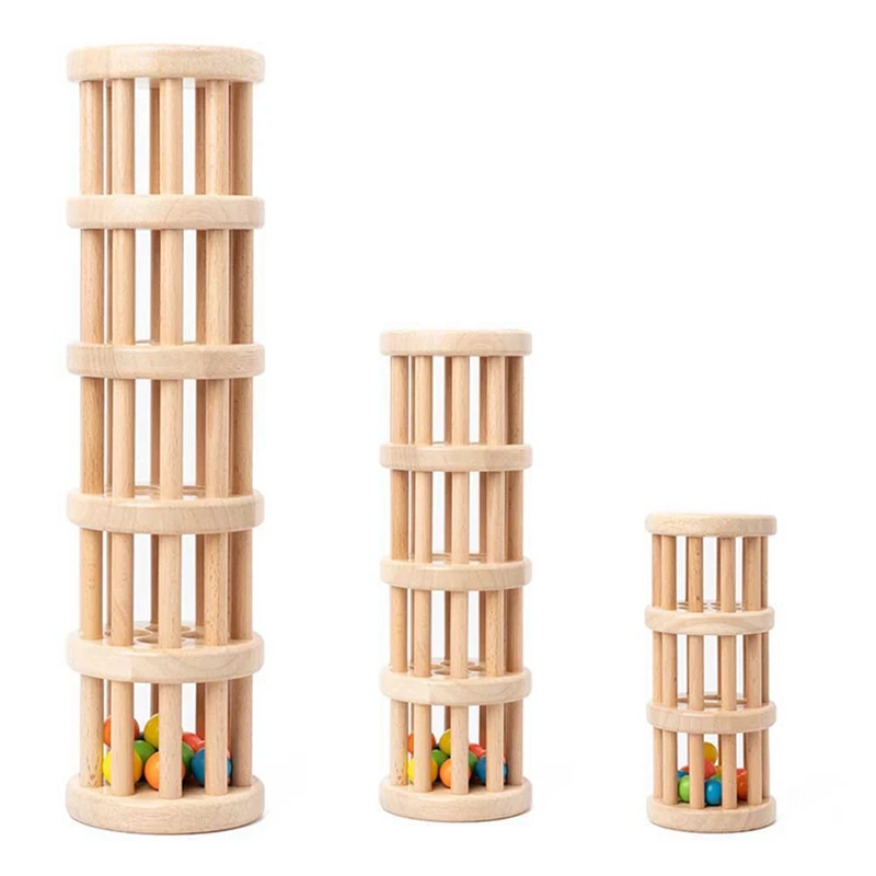 3Pack Legno Pioggia Maker Bastone Tubo Per I Bambini Tubo Di Pioggia Sonaglio Tubo Pioggia Bastone Shaker Musica Sensoriale Strumento Auditorio Giocattolo Durevole