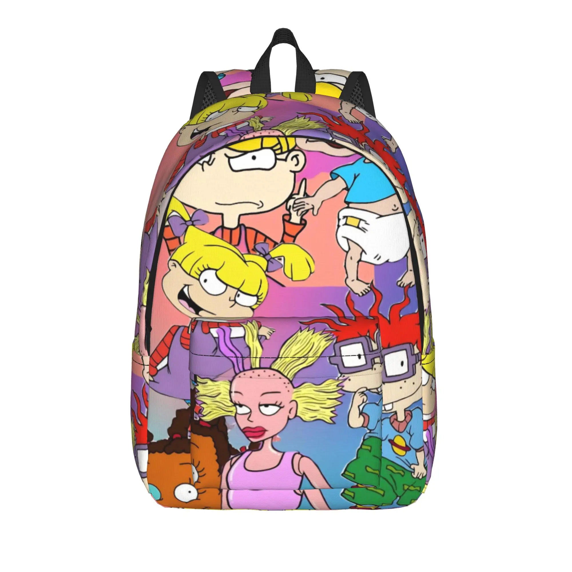 Cartoon R-Rugrats Backpack for Men Women Teenage High School Work Daypack College Shoulder Bag Outdoor