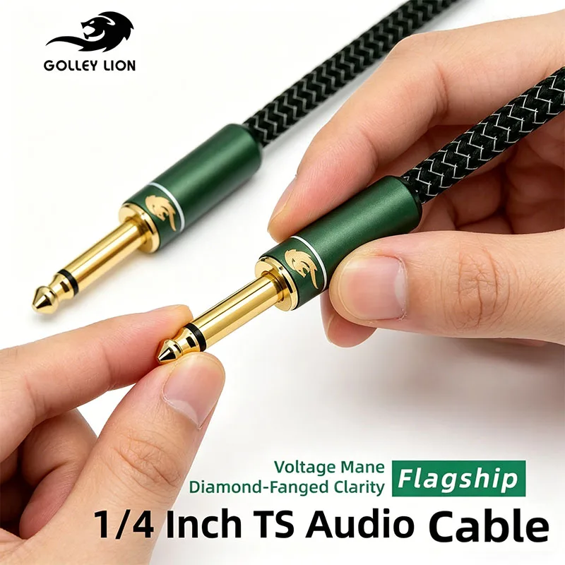 

GOLLEY LION 6.35mm Guitar Cable 1/4" TS Male To Male Audio Cable for Mixer Amplifier Speaker Instruments