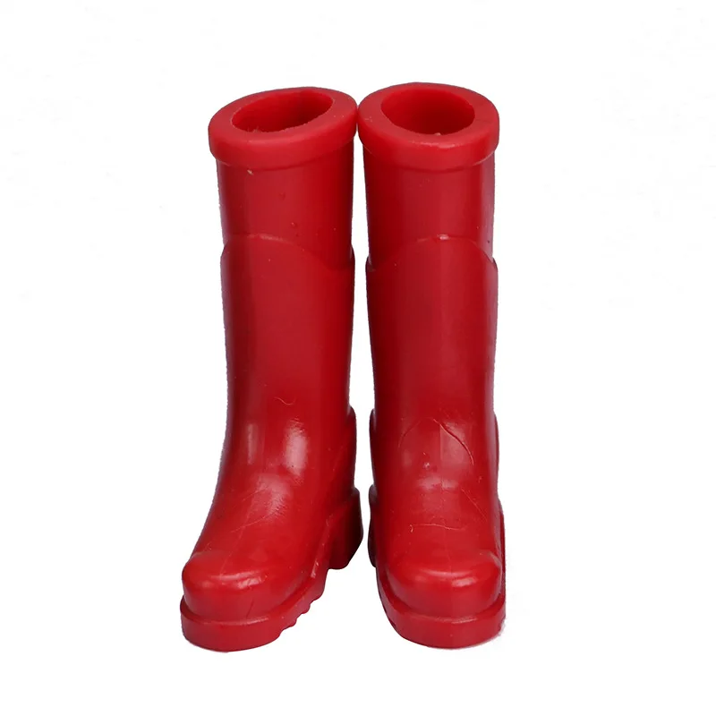 5picecs Scarpe in miniatura per casa delle bambole in scala 1:12 - Stivali da pioggia in plastica realistici |   Accessori per la decorazione della casa delle bambole