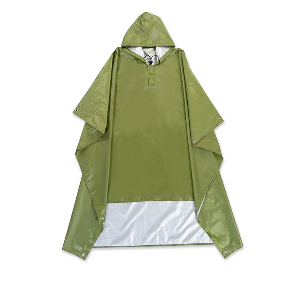 

Rain Coat Backpack Cover Rainwear Poncho Jacket Rainshade Mat Army Green
