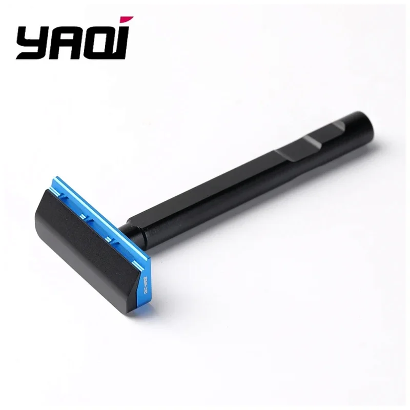 yaqi-maquinilla-de-afeitar-de-seguridad-tachi-en-color-negro-y-azul-version-de-aluminio-ligera-de-un-solo-filo-2026