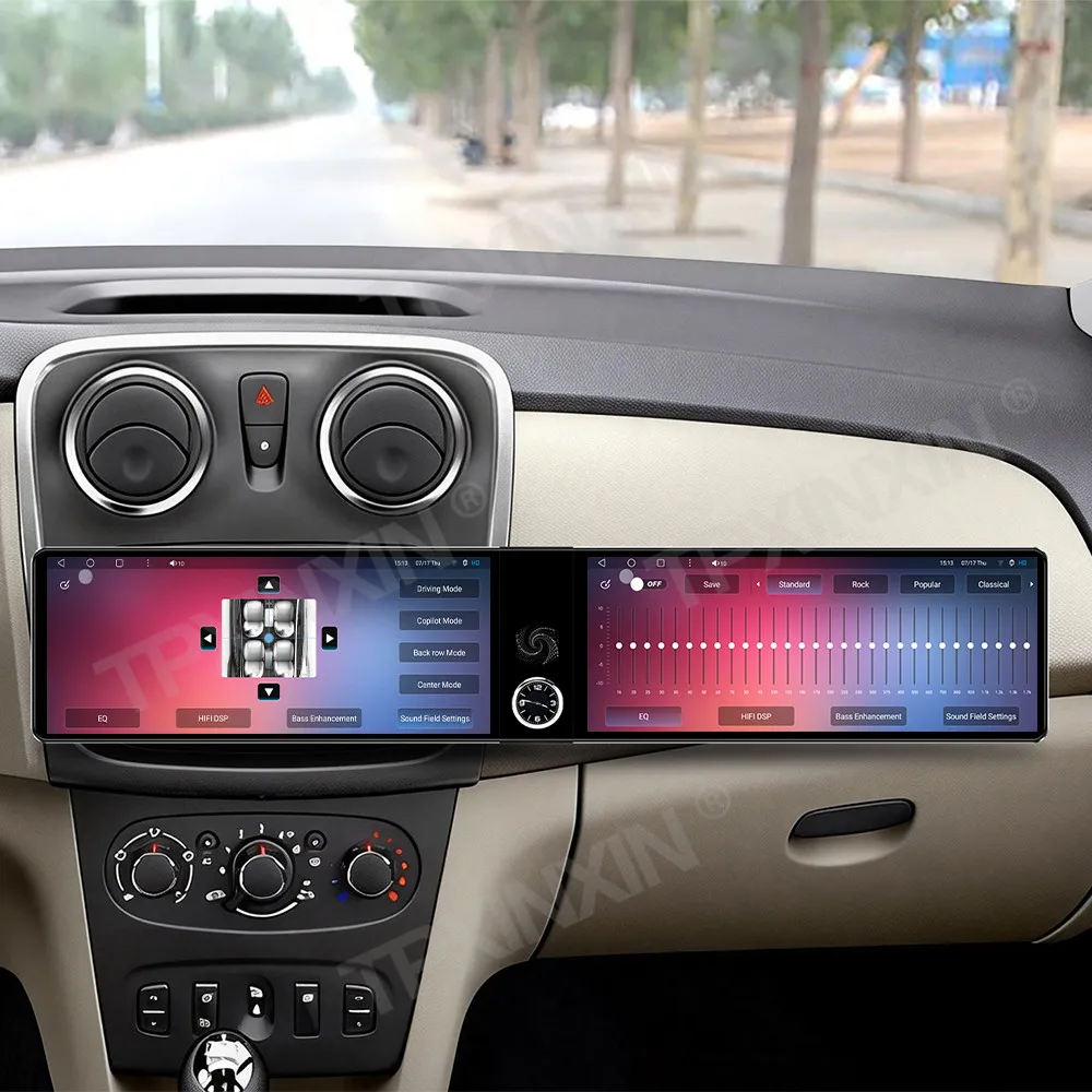 

Автомагнитола Android Auto Carplay для Renault Logan, Dacia Duster 2009-2015, 24.6-дюймовый двойной экран, GPS-навигация, мультимедийный проигрыватель