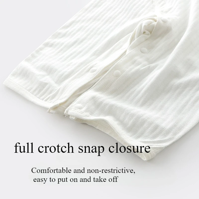 

Baby Cotton Bodysuit Boys Girls Summer Solid Color Long Sleeve Bodysuit Newborn Comfortable Breathable Bodysuit