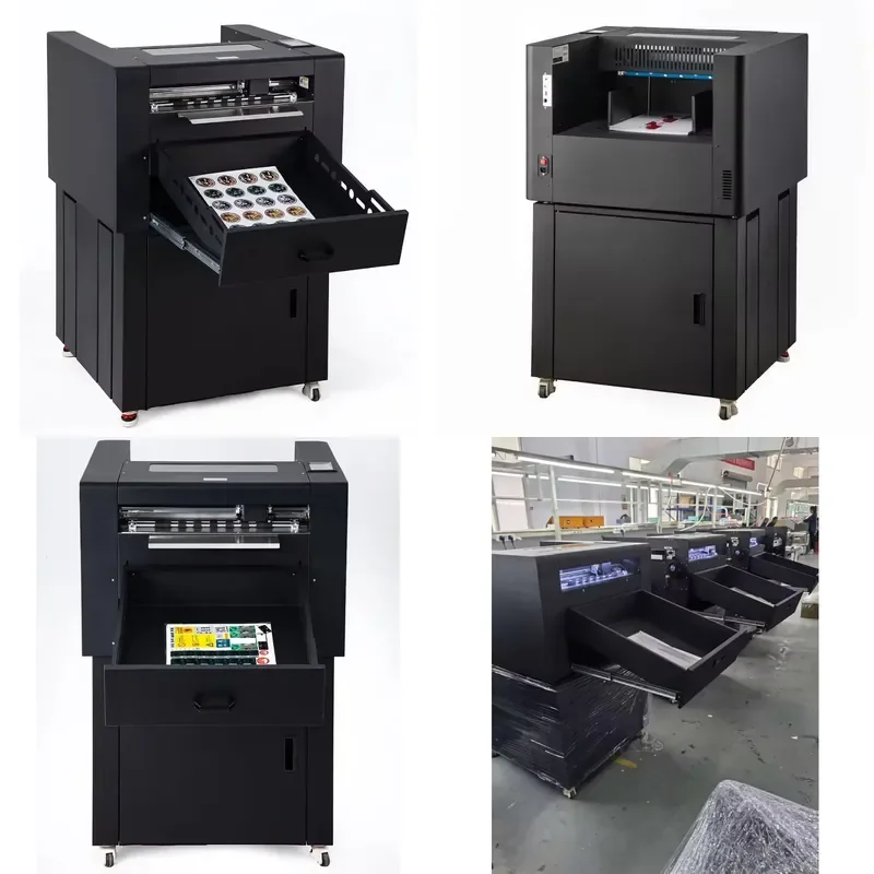 2026 hot sale 370mm Paper Size Wheel Type Creasing 2 Blades air Feeding Digital Die Cutting Machine for Box