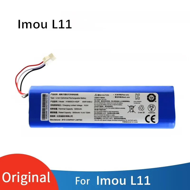 New Replacement for Imou L11 Original Rechargeable Li-ion Battery Robot Vacuum Cleaner L11 Battery Pack with Capacity 5200mAh