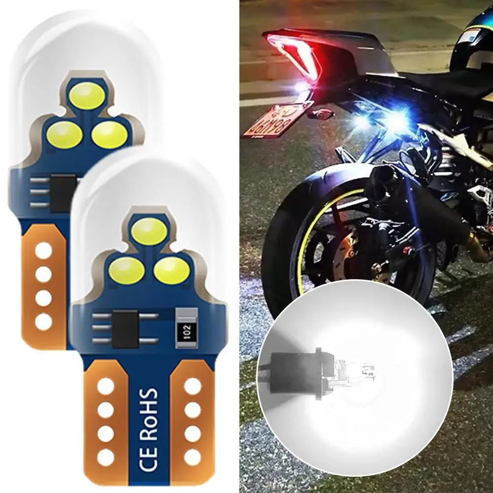 2pcs T10 W5W LED Explosive Flashing LED Bulbs 12V For Cars Motorcycles Trucks SUVs ATVs Flashing Light White Amber Red