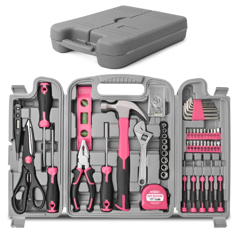 Ensemble d'outils ménagers multifonctionnels 54 pièces – Coffret de maintenance familial avec clés, pinces et quincaillerie