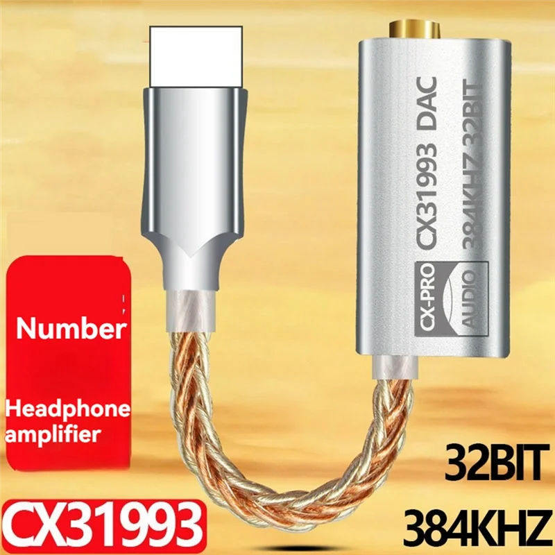 【NEU】CX31993 Hifi DAC Kopfhörerverstärker Audiodekodierung AMP Adapter Soundkarte Digital Decoder 32Bits/384Khz für iPhone IOS