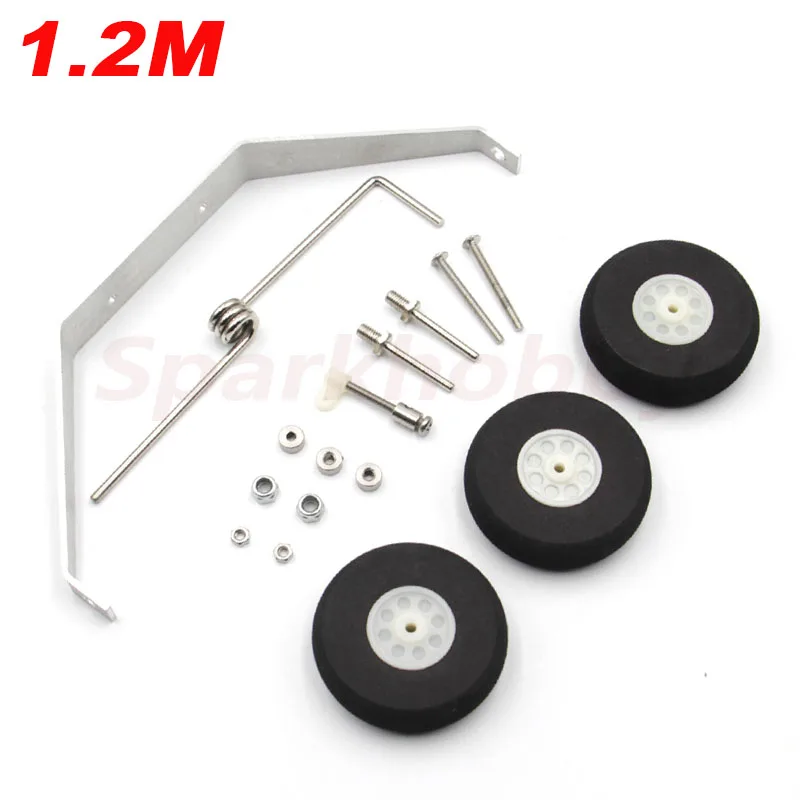 1Set 1.2m Cessna182 Aluminum Alloy Main Landing Gear Upgrade Aircraft Model RC Parts 55mm Wheel Tire Kit For 182 Aircraft RC DIY