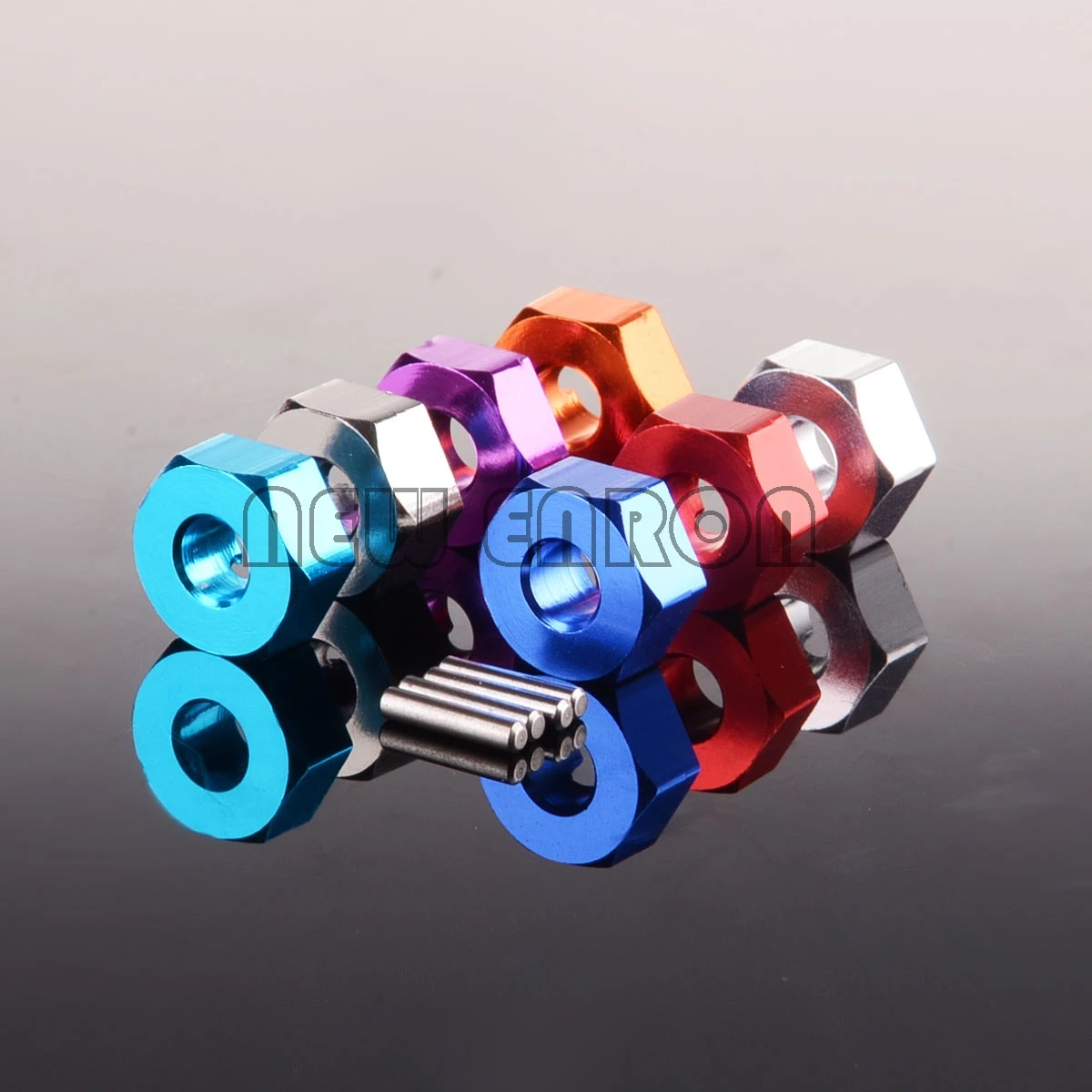 NEW ENRON 4Pc 1:10 Aluminum 12mm Wheel Hex Hub & PIN 5MM Thickness For RC Axial Crawler Car 1/10 Rock Yeti AX90026