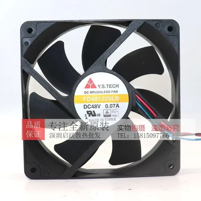 LY New Original Cooling Fan for Wonsan Y.S.TECH FD481225LB 12CM DC48V 0.07A 3 Wire