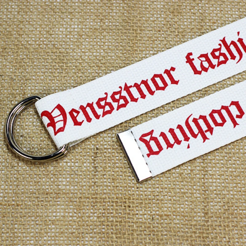 Fashion Neutral Nylon Canvas Belt  Women Men D Ring Buckle Belt 130cm