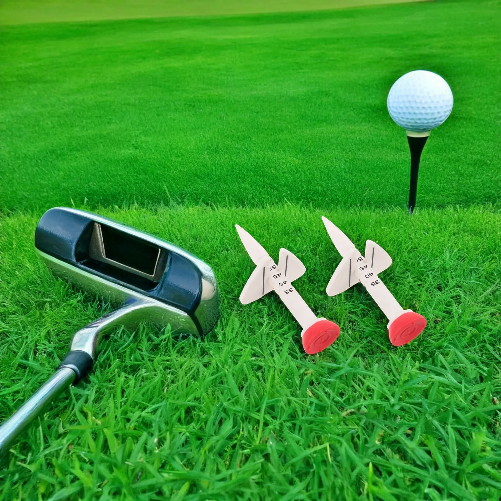 

Набор из 6 регулируемых ти для гольфа для тренировок на гольф-поле: повышенная стабильность и видимость, для использования в любое время года, на улице и в помещении