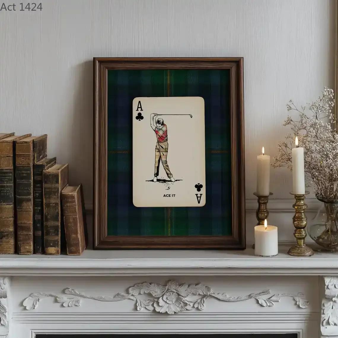 Golf Canvas Print Poster Playing Card Wall Art Vintage Country Club Decor Preppy Masculine Office Furnishing Golfer Grandpa G