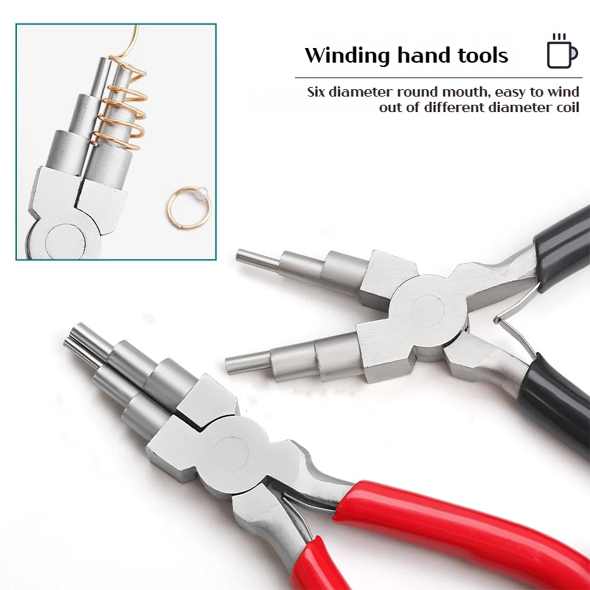 Six-section wire winding pliers, work/handmade DIY six-in-one jewelry pliers, wire winding hand tools for electricians