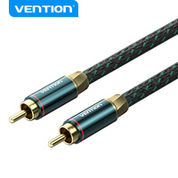 Vention Hi-Fi Coaxial Audio Cable 4N Silver-Plated Cotton Braided RCA Male to Male Coaxial Audio Cable For TV Amplifier Speaker