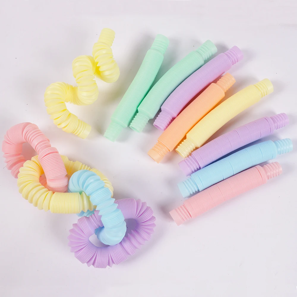 10Pcs Funny Pop Tubes Pipe Fidget Sensory Antistress Toys for Children Adults Birthday Party Favors Pinata Filler Goodie Bag