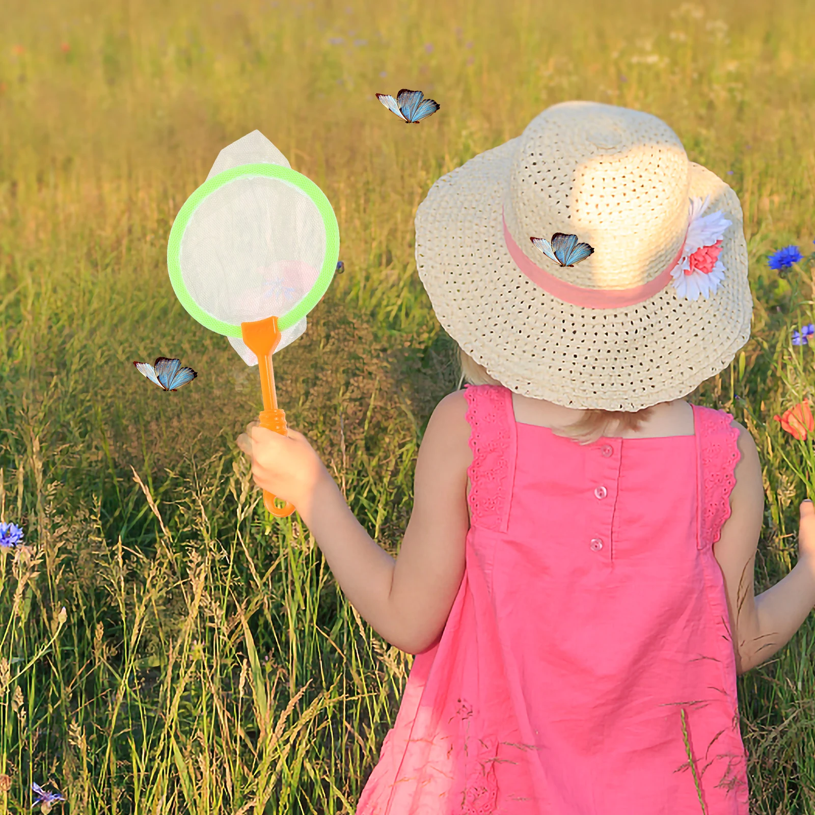 

4Pcs Plastic Nets Kids Bug Catcher Mini Mesh Insect Collecting Net Bath Toy Tools Insect Net Biological Educational Toys