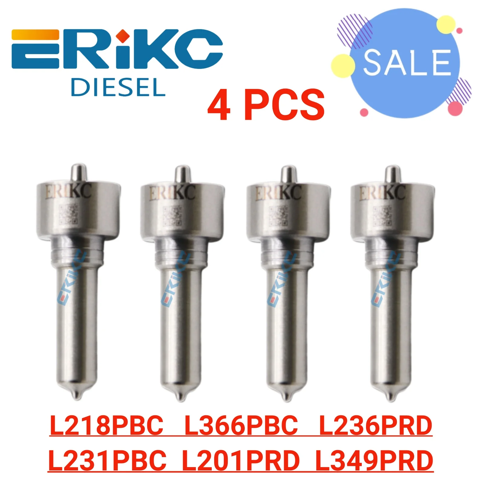 4PCS L218PBC L366PBC L236PRD Stainless Steel Nozzle Sprayer L349PRD Jet Spray Nozzle L231PBC L201PRD Diesel Nozzle for DELPHI