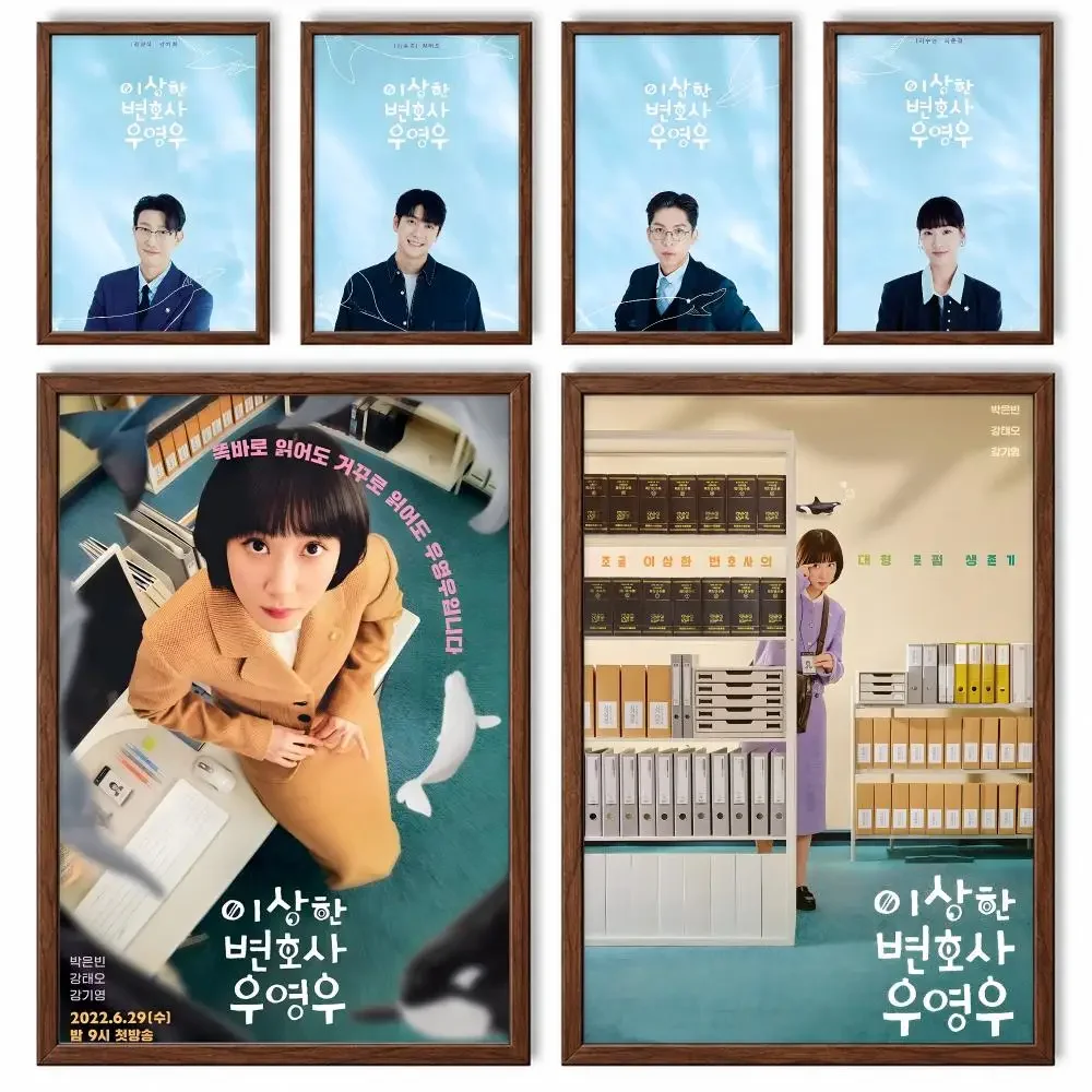 Heartwarming Korean Legal Drama Extraordinary Attorney Woo Poster Self‑Adhesive Waterproof Sticker House  Wall Art Home Decor