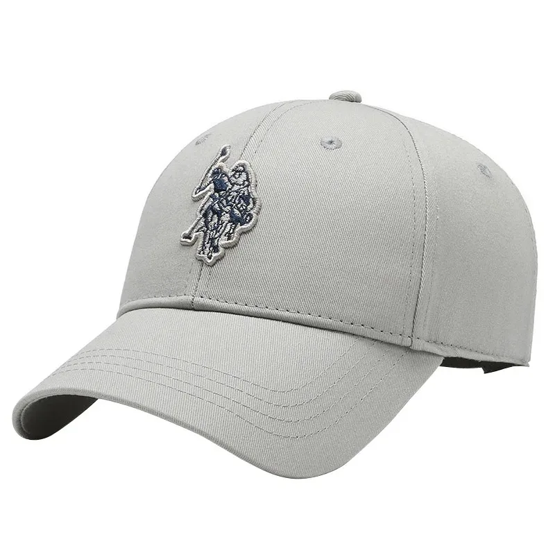 

U.S.Polo Assn. Color Logo Thick Hard Top Baseball Cap Men And Women Cotton Spring And Autumn Sunshade Caps