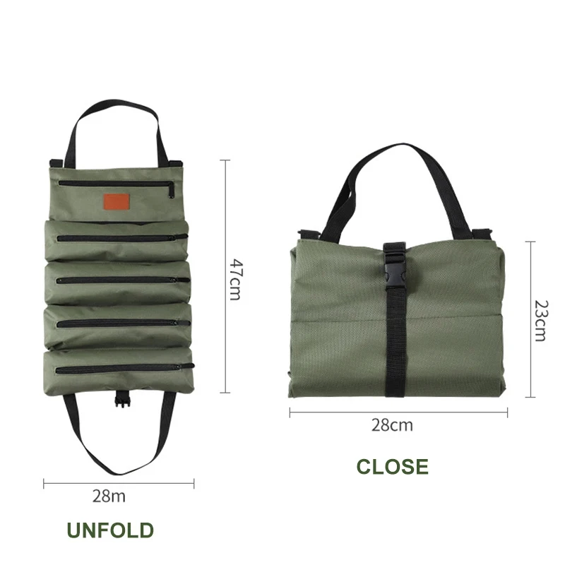 Multi-Purpose Roll Up Tool Bag Capacity Large Thickened Organizer Hand Tool Kit Abrasion Resistant Waterproof Storage Tool Kit