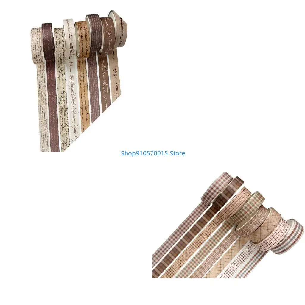 B95C 8 لفات سكرابوكينغ شريط زخرفي جمالي اخفاء الشريط لدفتر الملاحظات