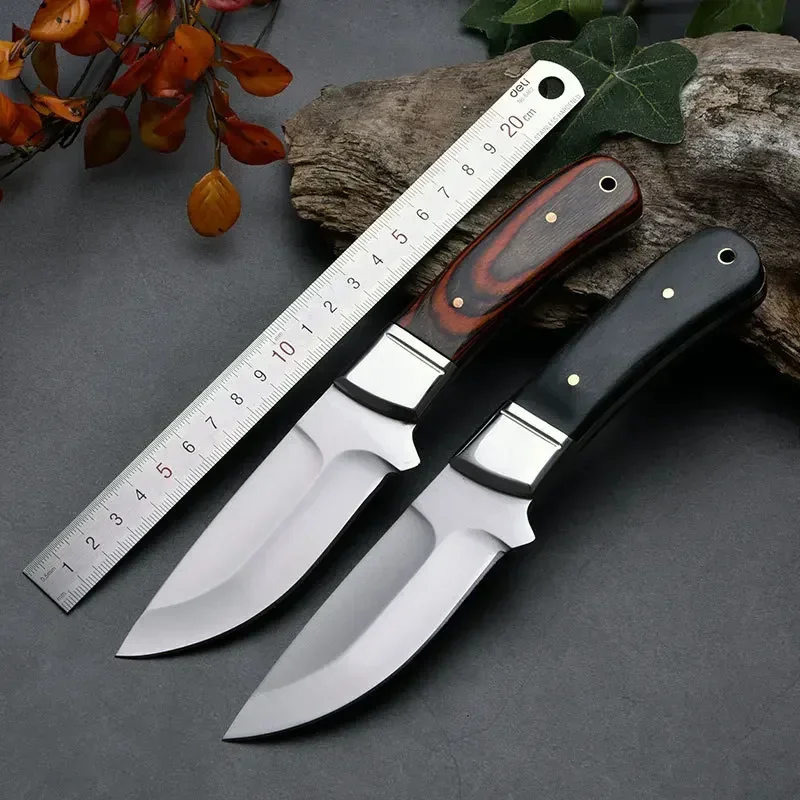 New outdoor tactical small straight knife self-defense hunting wild fish multi-purpose knife stainless steel portable edc knife