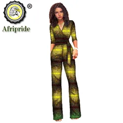 Abiti africani per donna Crop Top e pantaloni Set due pezzi Ankara outfit Outwear Plus Size abbigliamento Casual abiti S2126005