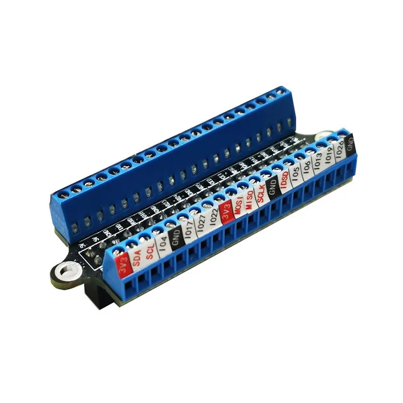 Raspberry Pi GPIO Erweiterungsplatine Mini-Schraubklemme 40P Pin Lead-out Aufkleber Acrylplatte mit Schraubendreher für RPI 4B