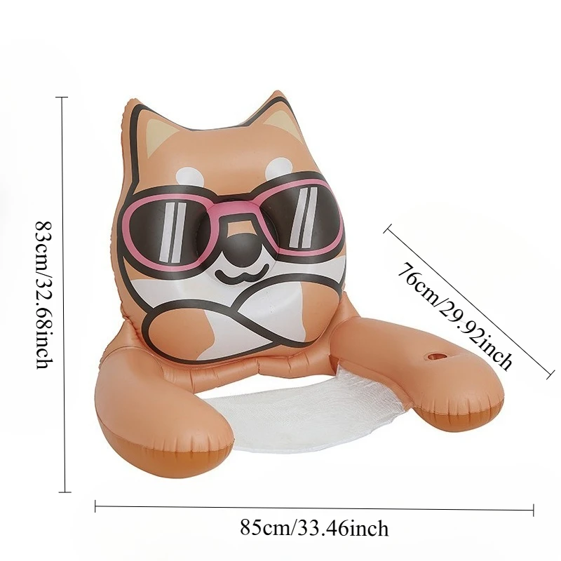 Tumbona inflable para piscina de animales, hamaca de agua de malla plegable, cama flotante para adultos, verano, playa, lago y fiesta en la piscina, amistad