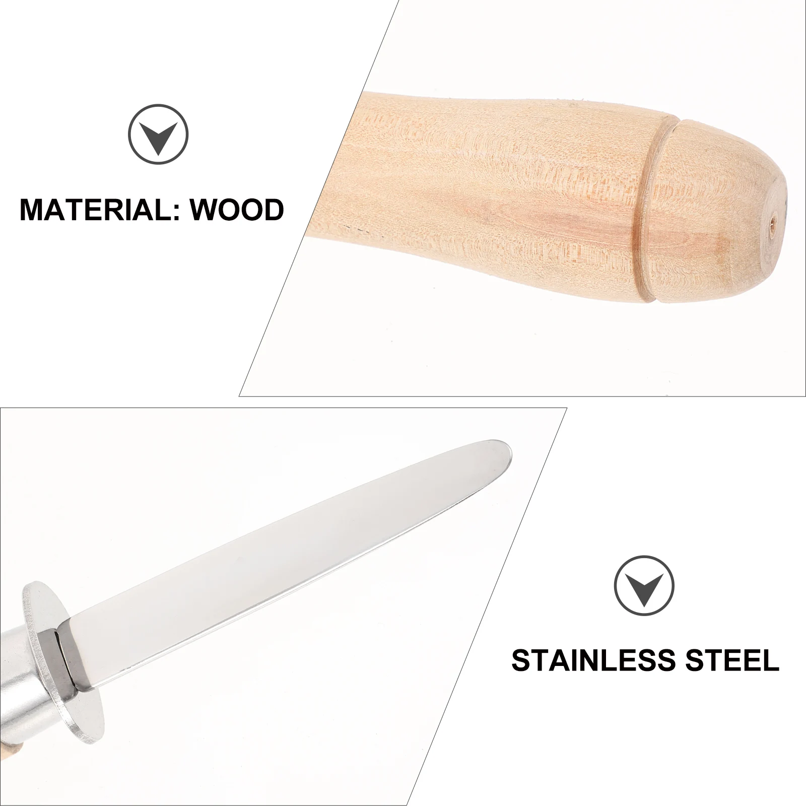 

1pc Stainless Steel Oyster Opener Ergonomic Handle Seafood Sheller Shellfish Cutter Kitchen Tool For Home Restaurant Fast Safe