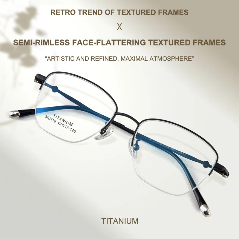 

Новые роскошные титановые очки в оправе, джентльменские модные очки без оправы, женские классические сверхлегкие очки в стиле ретро