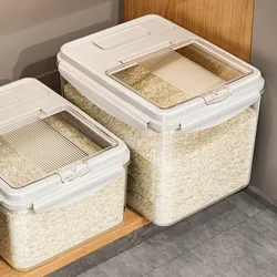 10KG Rice Storage Box Sealed Rice Container Large Capacity Grain Storage Jar Bucket Rice Storage Container Kitchen Organizer