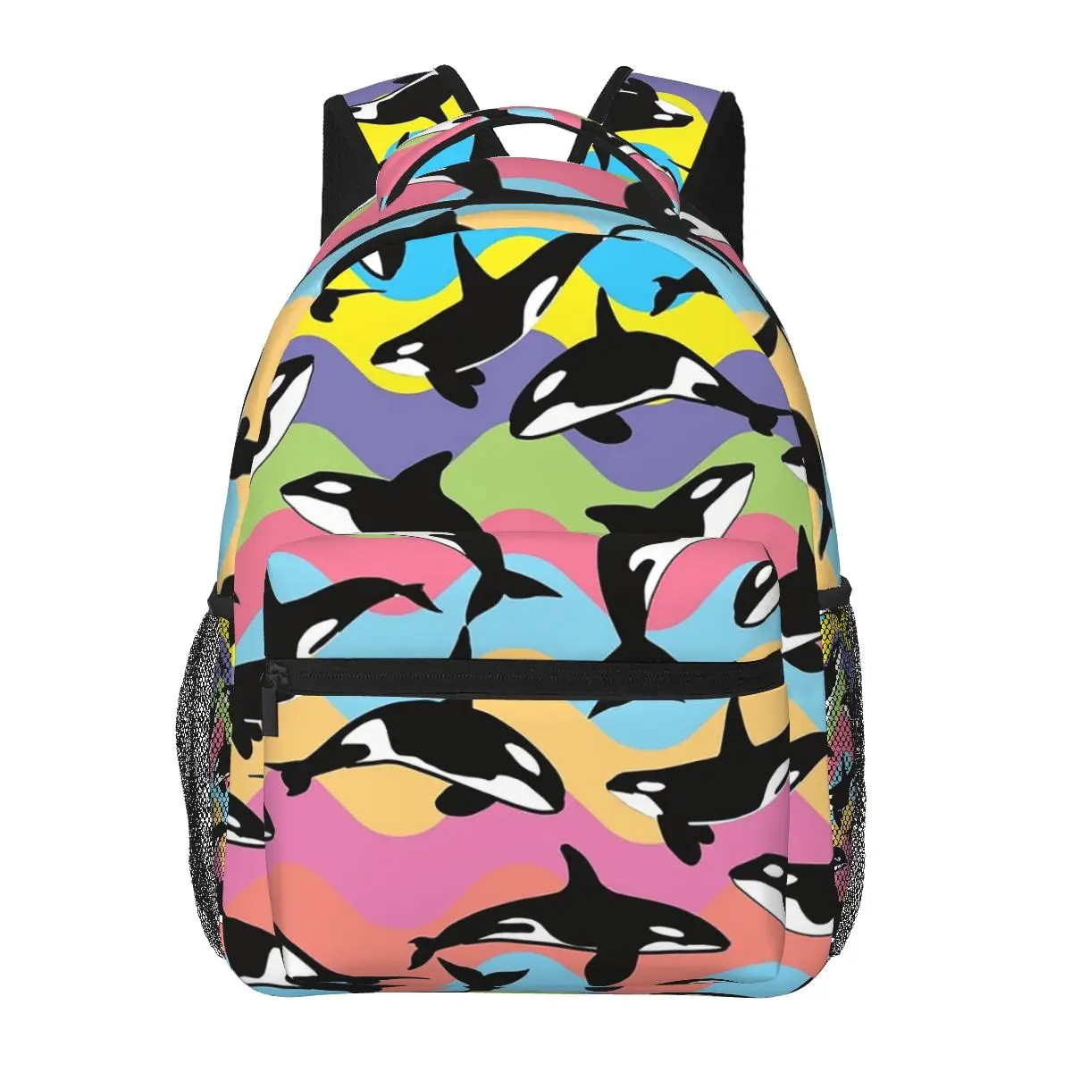 Orca Killer Whale Backpacks Boys Girls Bookbag Students School Bags Cartoon Laptop Rucksack Shoulder Bag Large Capacity