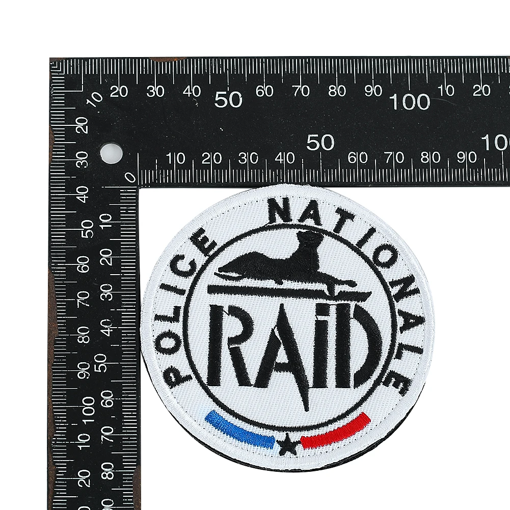 الشرطة الوطنية الفرنسية النخبة قوة RAID شعار المقتنيات العسكرية التطريز على ظهره شارة ملصقات الزخرفية #5