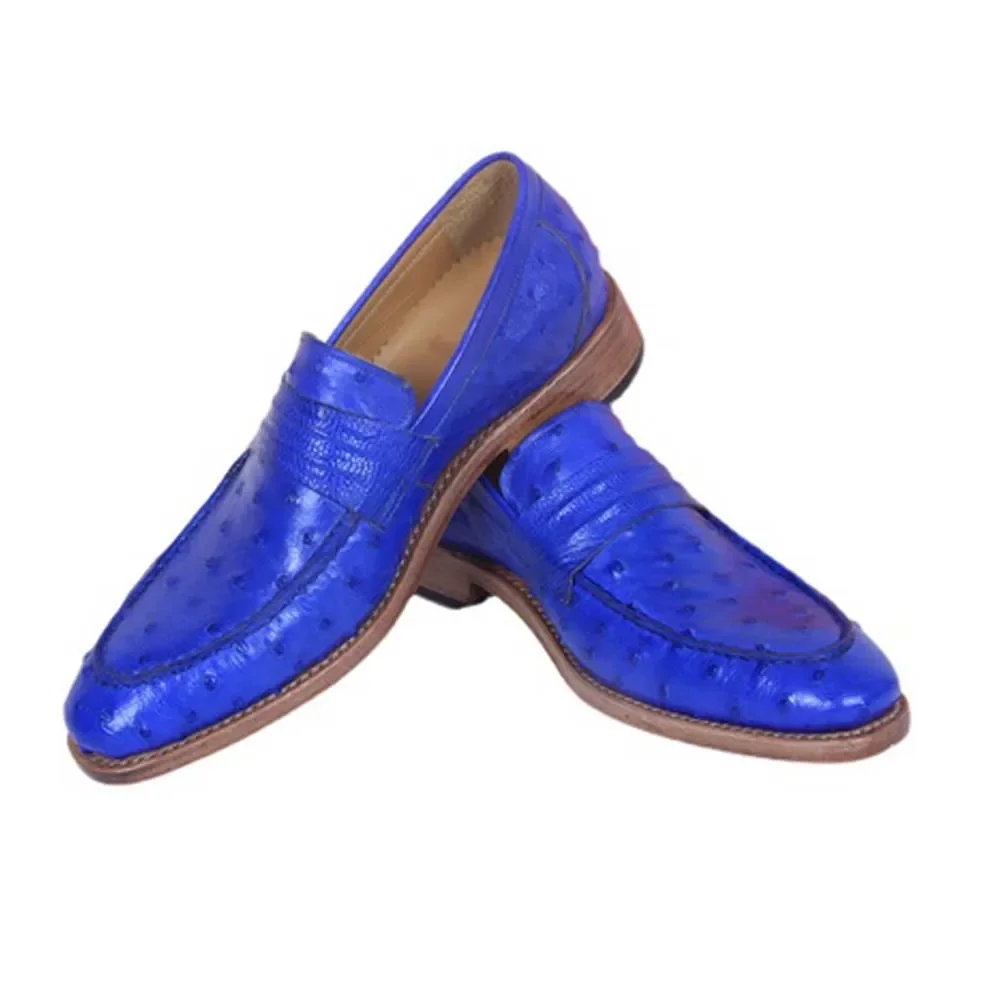 hulangzhishi male Ostrich leather shoes  classic  manual  British shoes  Ostrich skin  Men Shoes male