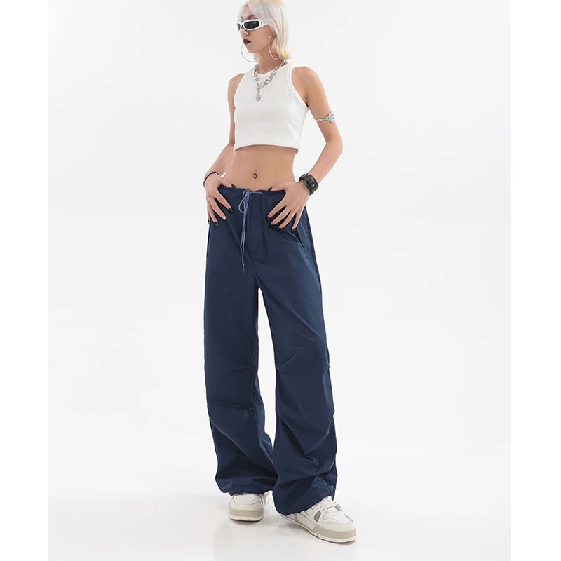 MEXZT Y2K Cargo Pants Women Streetwear Black Baggy Sweatpants Summer Harajuku Wide Leg Joggers Korean Fashion Straight Trousers