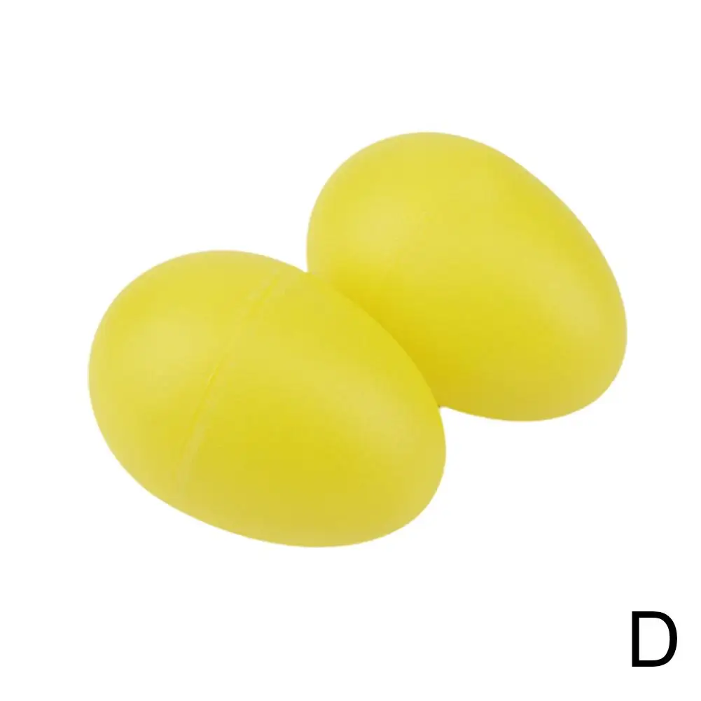 2 uds coctelera de huevos instrumentos musicales huevo de percusión para niños juguetes coctelera de huevos de Pascua de plástico para educación aprendizaje Musical U5N0